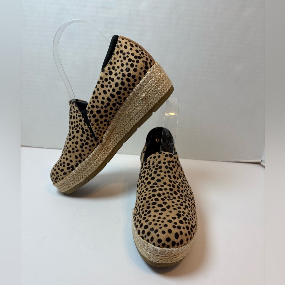 Dr. Scholl’s Be Free Frankley slip-on espadrilles wedges cheetah print size 6M